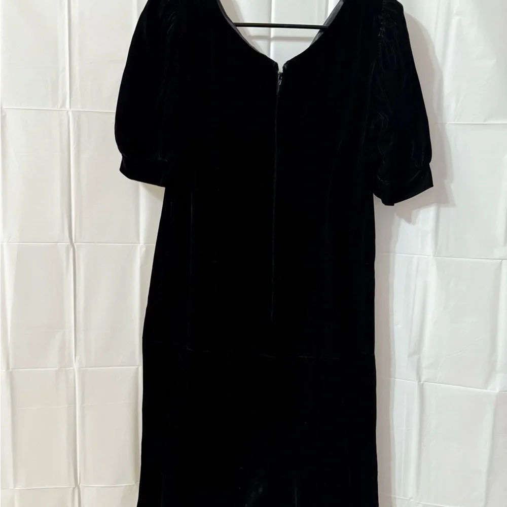 Vintage Lanz 1980 Black Velvet Dress
